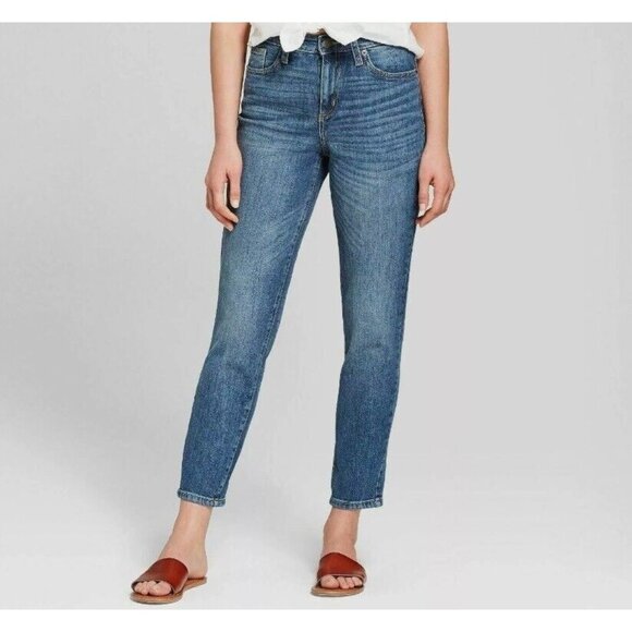 High Rise Straight Crop Jeans Womens SIZE 00 Stretch 26x26.5 Universal Thread - Picture 1 of 13